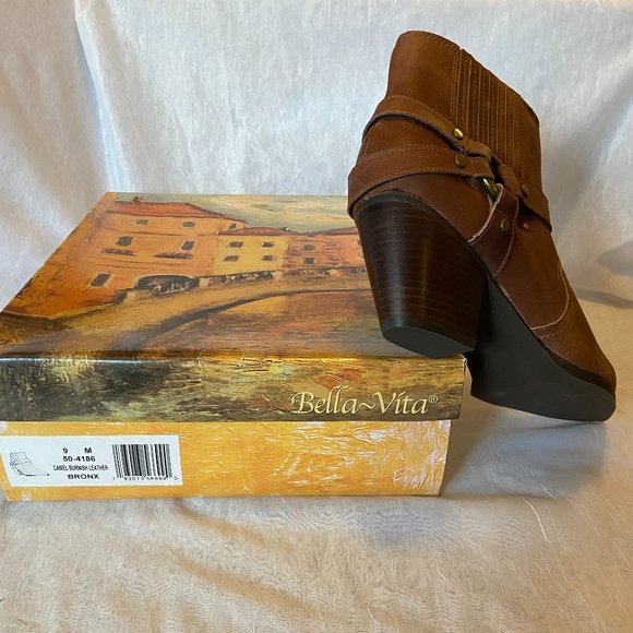 Bronx Booties- Camel Burnish Leather - Picture 3 of 3